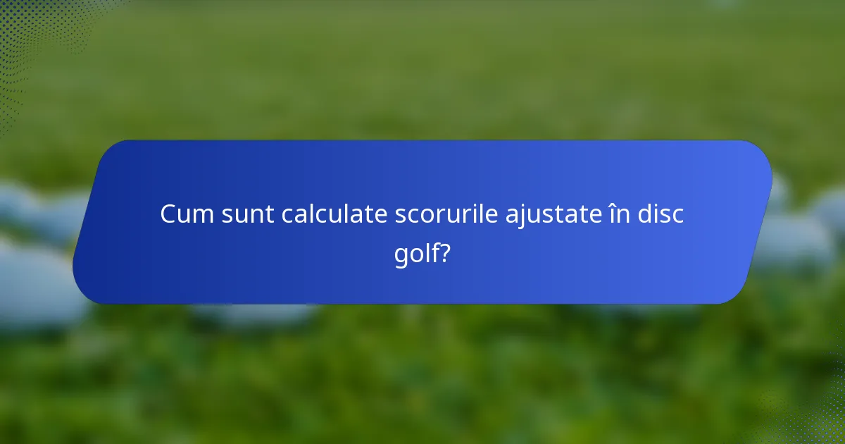 Cum sunt calculate scorurile ajustate în disc golf?